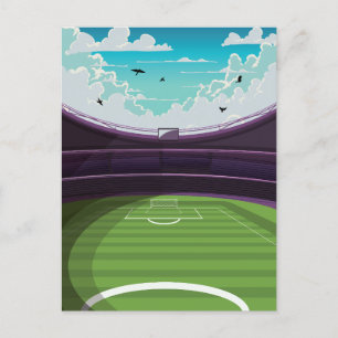 Football Stadium Holiday Postcard