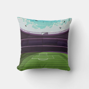 Football Stadium Throw Pillow