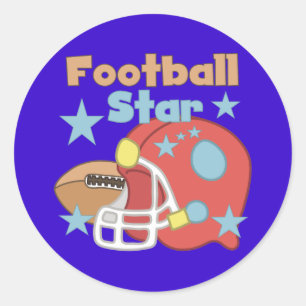 Football Star Classic Round Sticker