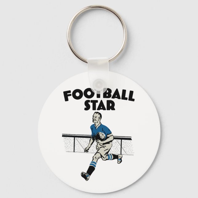Football Star Keychain (Front)