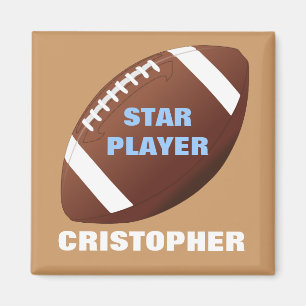 Football Star Personalized Magnet