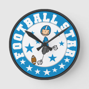 Football Star Round Clock
