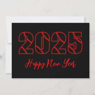 Football style simple happy new years cards 2025