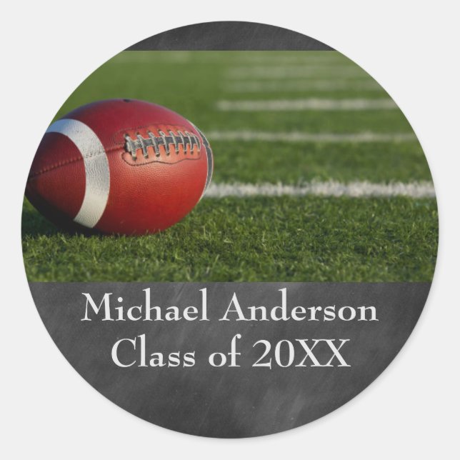 Football sur Chalkboard - Sticker Graduation (Devant)