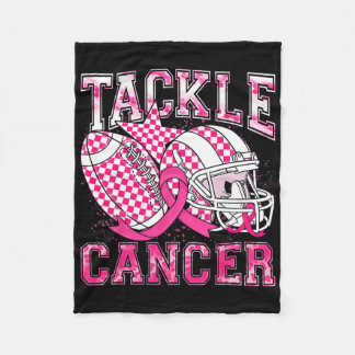 Football Tackle Breast Cancer Pink Breast Cancer A Fleece Blanket