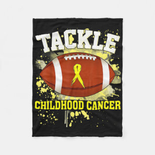 Football Tackle Childhood Cancer Awareness Rug Fleece Blanket