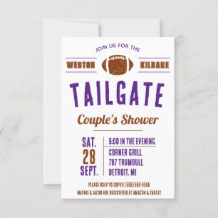 Football Tailgating Couples' Bridal Shower Invitat Invitation