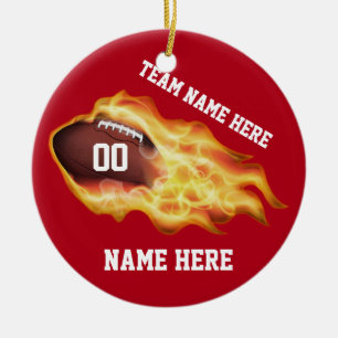 Football Team Gifts Personalized, Your Team Ceramic Ornament