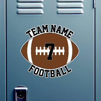 Football Team Name and Player Number Custom Sports