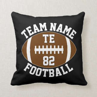 Football Team Name Player Position & Number Custom Throw Pillow