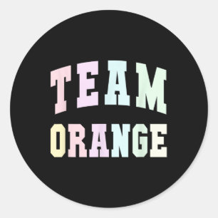 Football Team Orange Summer Camp Squad War Game Sp Classic Round Sticker