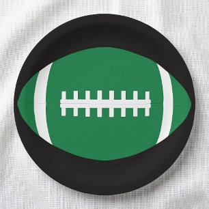 Football Team Party/Banquet Green Football Sports Paper Plate