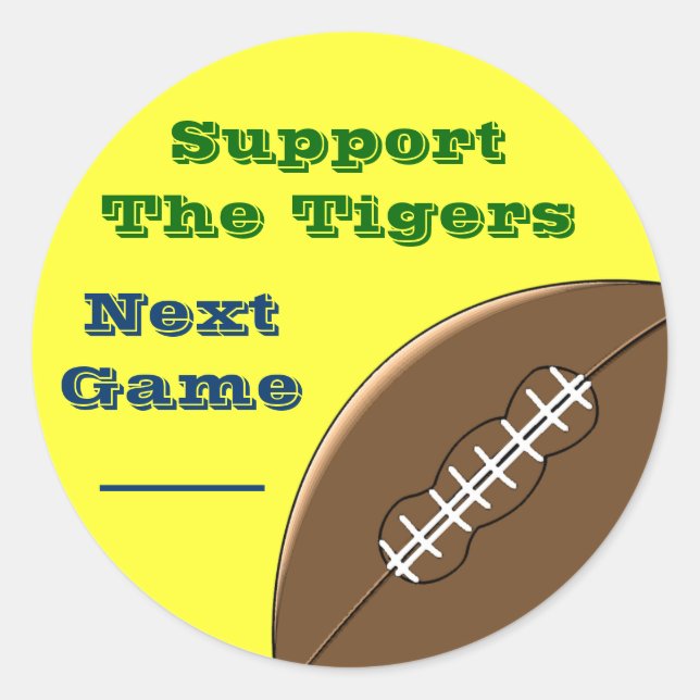 Football Team Promotional Stickers (Front)
