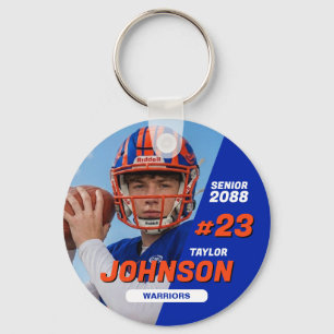 Football Team Senior Night Custom Colour Sports Keychain