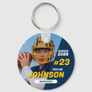 Football Team Senior Night Custom Colour Sports Keychain