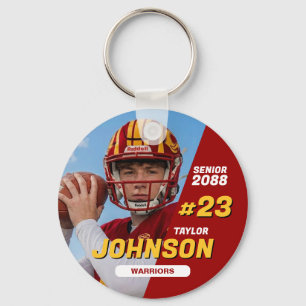 Football Team Senior Night Custom Colour Sports Keychain