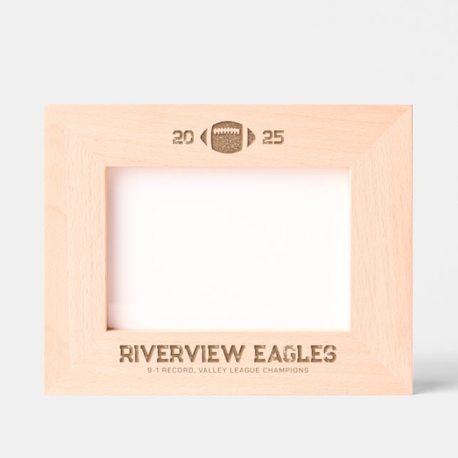 Football team sporty athletic personalized etched frames (Front)