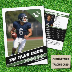 Football Team Trading Card Sport Gifts Idea Green