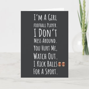Football Teen Girls Cards For Her Daughter Kids