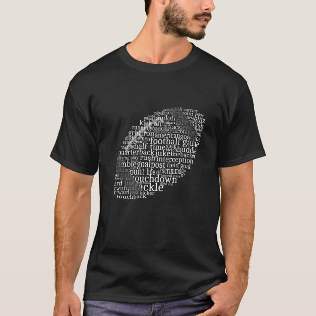 Football Terms Motivational Wordcloud Word Cloud M T-Shirt (Front)