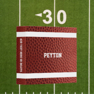 Football Texture Personalized Binder