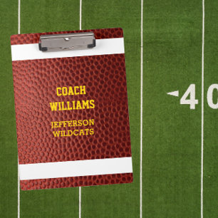 Football Texture Personalized Clipboard