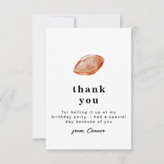 Football Thank You Card