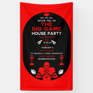 Football The Big Game TV Watch Party Banner