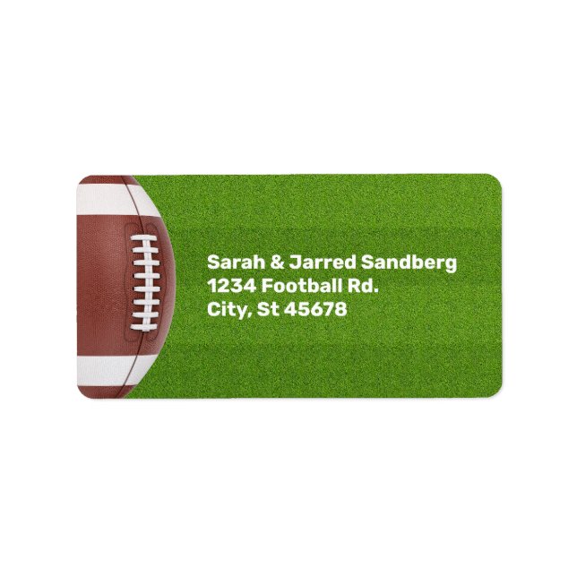 Football Theme Bar Mitzvah Label (Front)
