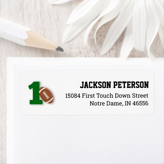 Football Theme First Year Down Birthday Address (Insitu)