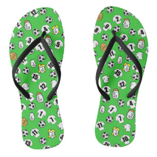 Football Theme Flip Flops in your Club Colours
