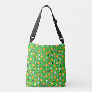 Football Theme with Shirts in Gold Crossbody Bag