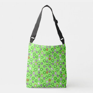Football Theme with Shirts in Green Crossbody Bag