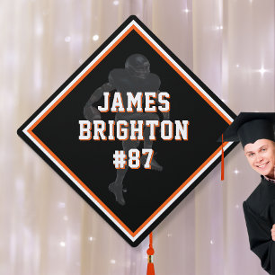 Football Themed  Graduation Cap Topper