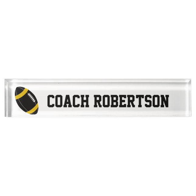 Football Themed Personalized Nameplate (Front)