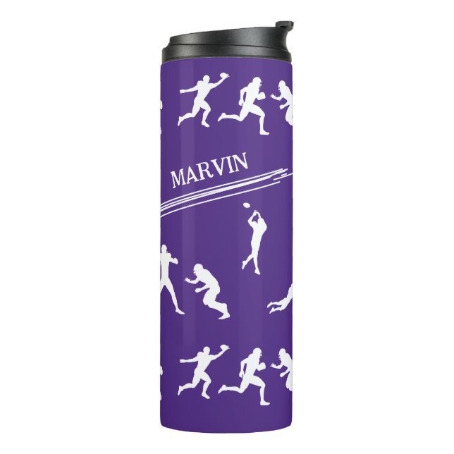 Football  thermal tumbler (Rotated Left)