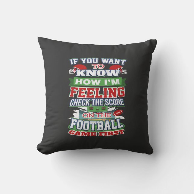Football Throw Pillow (Front)