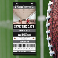 Football Ticket Sport Unique Photo Save The Date