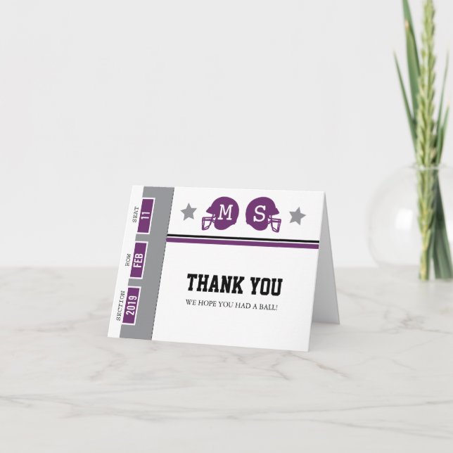 Football Ticket | Thank You (Front)