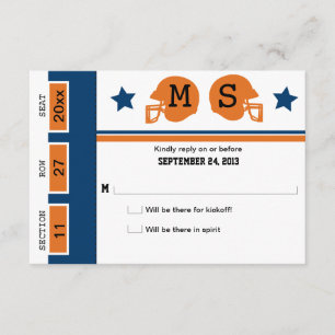 Football Ticket Wedding RSVP