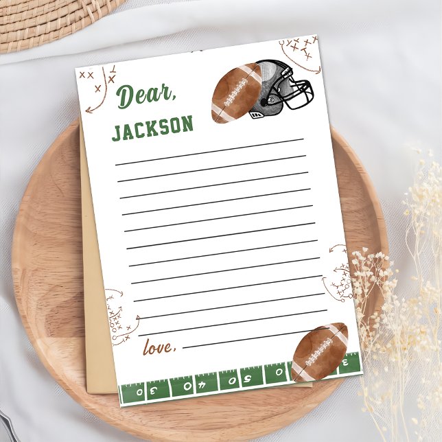 Football Time Capsule Note Message Card (Creator Uploaded)