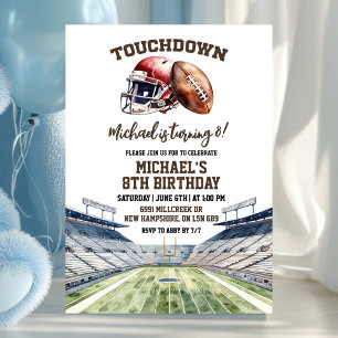 Football Touchdown Birthday Invitation