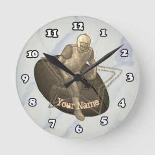 Football Touchdown Round Clock