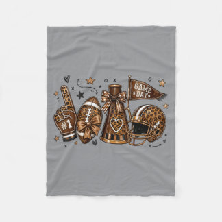 Football Touchdown Season Funny Fall Game Day Fleece Blanket