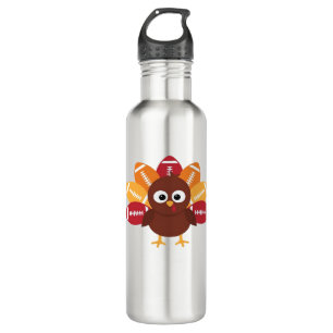 Football Turkey Funny Thanksgiving Oversized T-Shi 710 Ml Water Bottle