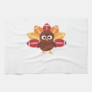 Football Turkey Funny Thanksgiving Oversized T-Shi Kitchen Towel