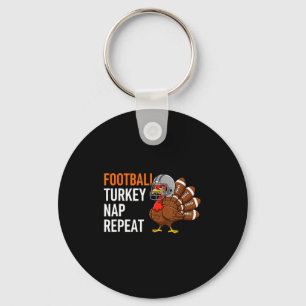 Football Turkey Nap Repeat - Thanksgiving Dad & Keychain