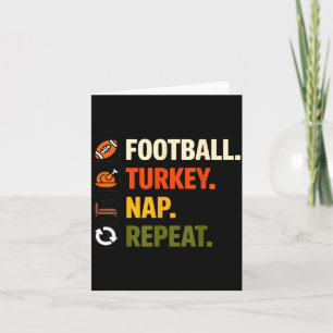 Football Turkey Thanksgiving For Kids Boys Men Card