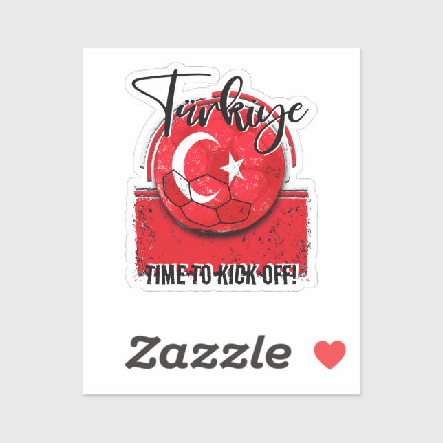 Football Türkiye Flag, Retro Turkish Soccer (Sheet)