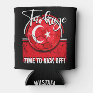 Football Türkiye Flag, Turkish Sports Fan Can Cooler